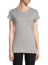 Vince Women's Solid Pima Cotton Blend Tee In Smoke