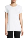 VINCE WOMEN'S SOLID PIMA COTTON BLEND TEE,0400097456706