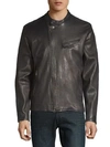 JOHN VARVATOS Slim-Fit Leather Jacket,0400097643591
