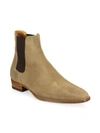 Saint Laurent Men's Wyatt Suede Chelsea Boots In New Cigar