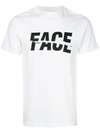 Facetasm Face Printed Cotton Jersey T-shirt In White