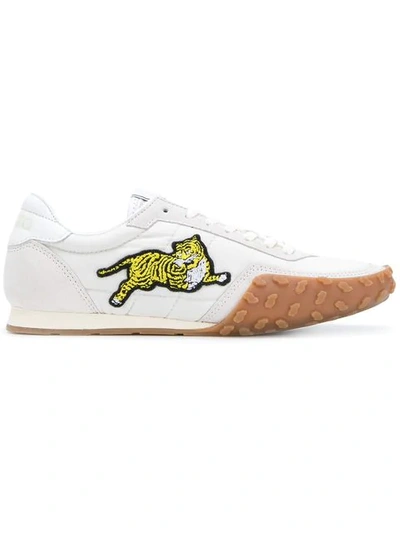 Kenzo Embroidered Tiger Trainers In Neutrals