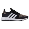 Adidas Originals Women's Swift Run Knit Lace Up Sneakers In Core Black/ White/ Core Black