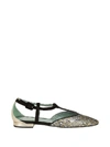Paola Darcano Paola D'arcano Patterned Ballerinas In Gold