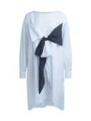 MM6 MAISON MARGIELA MM6 MAISON MARGIELA WHITE COTTON DRESS WITH BANDS,10553195