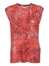 Iro Printed Tank Top In Red