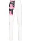 CALVIN KLEIN 205W39NYC X ANDY WARHOL FOUNDATION LITTLE ELECTRIC CHAIR JEANS,82MDPC21C264R12506507