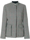 HOLLAND & HOLLAND HOLLAND & HOLLAND CHECKED HIGH COLLAR JACKET - GREY,RLJA04R1342112822615