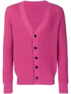 LC23 LC23 CONTRAST BUTTON CARDIGAN - PINK & PURPLE,M30212823489