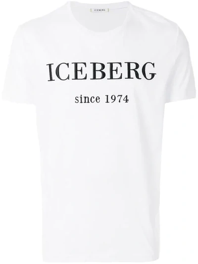 Iceberg Logo Embroidered T In White