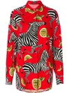 DOLCE & GABBANA ZEBRA & LEMON PRINT SHIRT,F5J04TFSAU312807308