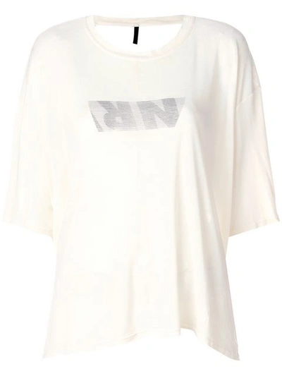 Ben Taverniti Unravel Project Open-back Logo T-shirt In White