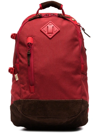 Visvim Suede-trimmed Cordura Nylon Backpack In Red