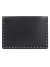 Balmain Stud-trimmed Clutch In Black