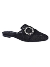 DOLCE & GABBANA LACE BUCKLE SLIPPERS,10553624