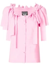 BOUTIQUE MOSCHINO BOW TRIM BLOUSE,A0216083212823664
