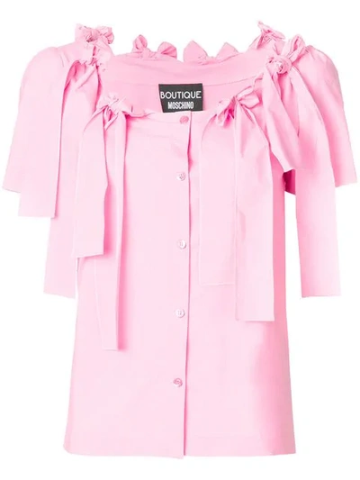 Boutique Moschino Bow Trim Blouse