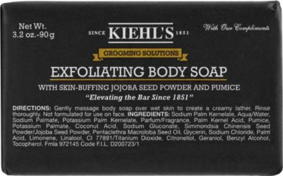 Kiehl's Since 1851 Grooming Solutions Exfoliating Body Soap 200g In Nero