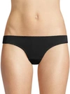 On Gossamer Cabana Cotton Blend Stretch Hip G-string In Black
