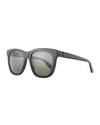 Saint Laurent Men's Sl M24k Oversize Square Acetate Sunglasses In Black