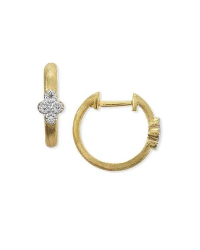 Jude Frances Diamond & 18k Yellow Gold Small Hoop Earrings/0.65"