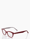 Kate Spade Rebecca Glasses In Red Newsprint