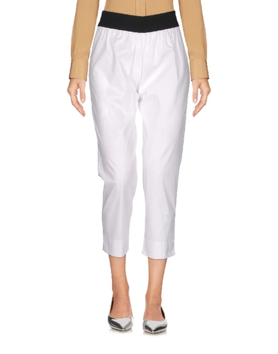 Maria Calderara Cropped Trousers & Culottes In White