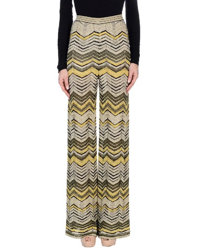 M Missoni Casual Trousers In Yellow