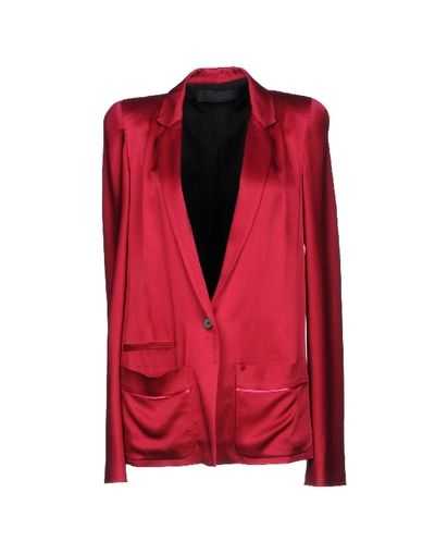 Haider Ackermann Cut Out Detail Fitted Blazer In Red