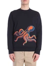 Ps By Paul Smith Round Collar Sweatshirt In Blu