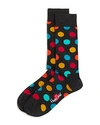 Happy Socks Big Dot Socks In Charcoal
