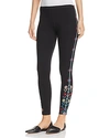 JOHNNY WAS CLOVER EMBROIDERED LEGGINGS,J61718-3
