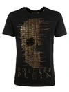 PHILIPP PLEIN EMBELLISHED SKULL T-SHIRT,10554070