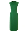 TIBI Green Astor Knit Sleeveless Corset Dress,S218AK1083