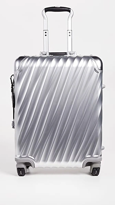 Tumi 19 Degree Aluminum Continental Carry On Suitcase In Silver