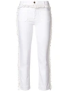 THE SEAFARER THE SEAFARER FRAYED CROPPED JEANS - WHITE,44600690PS12778846