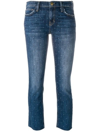 Current Elliott Straight Cropped Jeans In Blue