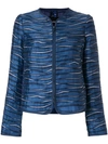 EMPORIO ARMANI metallic printed collarless jacket,WNG08TWM10012830626