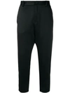Nili Lotan Paris High-rise Silk Cropped Trousers In Black