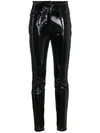 BALMAIN high waisted PVC trousers,135541M12712556603