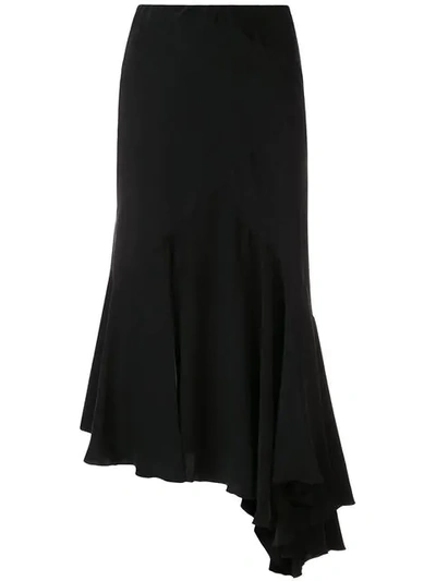 Simonetta Ravizza Tea Asymmetric Hem Skirt In Black