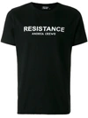 ANDREA CREWS slogan patch T-shirt,RIOT12824639