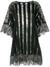 AMEN SHEER STRIPED AND LACE TRIMMED OVERSIZED TOP,ACS18208CS1800412811269