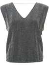 AMIRI v-neck herringbone blouse,WFCHVHERSLV12783061