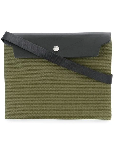 Cabas Flap Shoulder Bag In Green