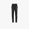 VERSACE VERSACE SLIM-FIT LEATHER TROUSERS,A79587A225890A100812662062