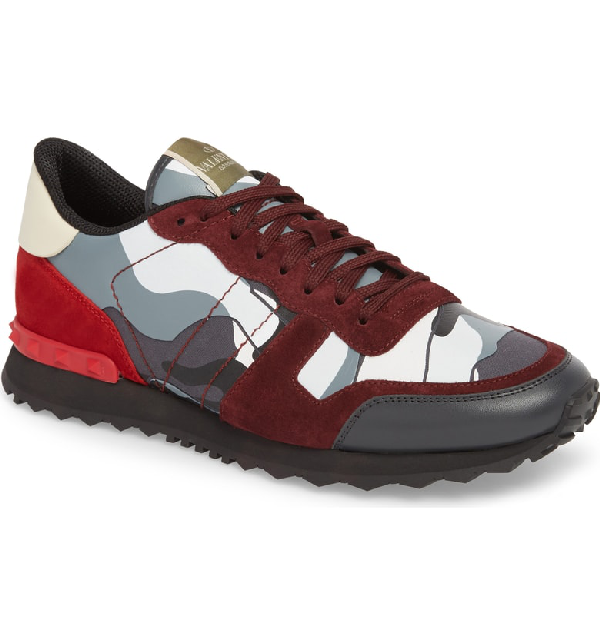 valentino grey black camouflage rockrunner sneaker