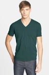 James Perse Short Sleeve V-neck T-shirt In Laurel