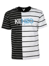 KENZO STRIPED LOGO T-SHIRT,10556064