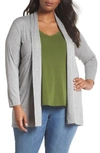 Vince Camuto Open Front Cardigan In Rich Black